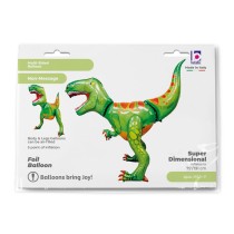 Palloncino in Foil 75" Air Filled 3D Dinosauro "Dimensionals Dinosaur" Animali Grabo