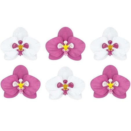 Decorazione Orchidea Aloha 6pz Decorazioni Tropicali