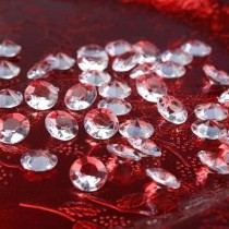 Diamanti in Plastica Trasparente 100pz Confetti Tondi