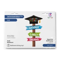 Palloncino in Foil 65" Air Filled Indicazioni "Grad Signs" Laurea Grabo