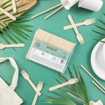 Forchetta di Legno "Wooden Forks" 100pz Posate di Legno