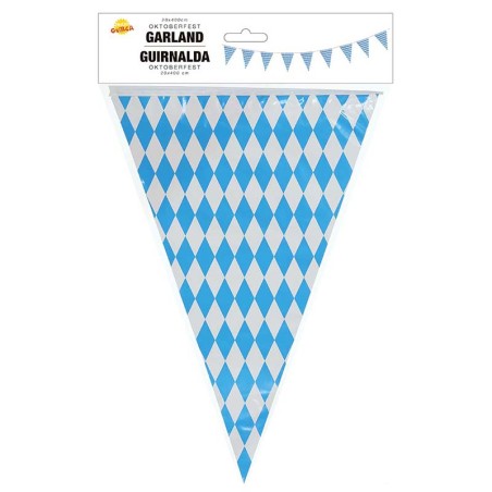 Bandierina in Plastica Bavarese "Oktoberfest" 4mt Oktoberfest Birra