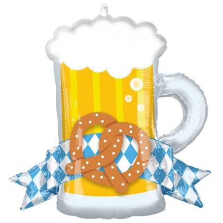Palloncino in Foil 26" Super Shape Boccale di Birra "Bierfest Mug" Oktoberfest Birra