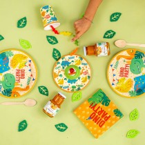 Tovagliolo di Carta 33x33cm con Dinosauro "Dino Party" 20pz Coordinati Tavola Maverick