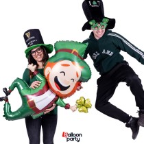 Palloncino in Foil 52" Super Shape Folletto "Jumping Leprechaun" Giornate Speciali Grabo