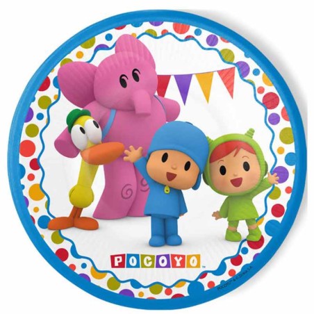 Piatto di Carta 23cm Pocoyo 8pz Pocoyo