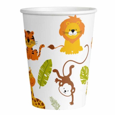 Bicchiere di Carta 200ml della Giungla "Happy Jungle" 8pz Giungla "Happy Jungle"