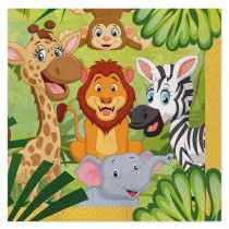 Tovagliolo di Carta 33x33cm della Giungla "Jungle" 16pz Giungla "Jungle"