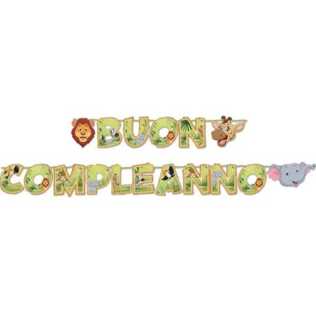 Festone Buon Compleanno Giungla "Jungle" 6mt Giungla "Jungle"