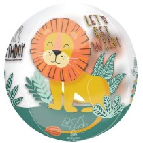 Palloncino in Foil 16" Orbz Giungla Happy Birthday Globe / Orbz / Sfere
