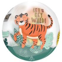 Palloncino in Foil 16" Orbz Giungla Happy Birthday Globe / Orbz / Sfere
