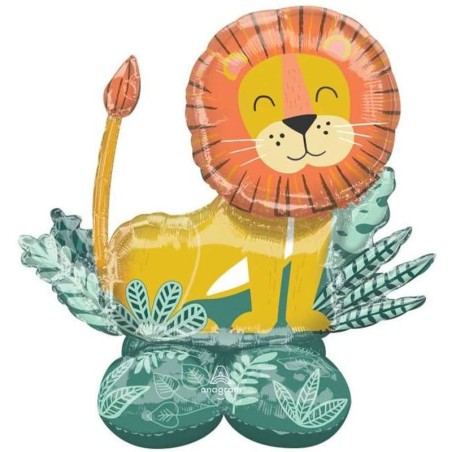 Palloncino in Foil 55" AirLoonz Leone "Get Wild Lion" Palloncini Tema Giungla