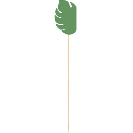 Picks Foglia di Palma Verde "Palm Leaf" 10pz Picks e Topper Generici