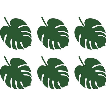 Decorazione Foglie di Palme sagomate "Palm Leaf" 6pz Pappagallo "Parrot"