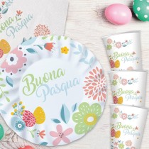 Bicchiere di Carta 200ml "Buona Pasqua" 8pz Coordinati e Tavola Pasqua