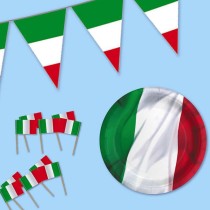 Piatto di Carta 18cm Tricolore Italia 18pz Italia