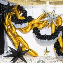Palloncino in Foil 28" Multi-Balloons Stella Argento 3D "Star" Stelle 3D