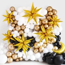 Palloncino in Foil 37" Multi-Balloons Stella Oro 3D "Star" Stelle 3D