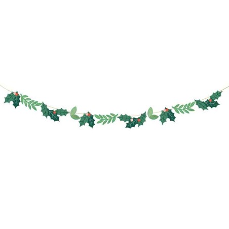 Ghirlanda Decorativa con Vischio Natalizio "Mistletoe" 1.5mt Addobbi Natale e Capodanno