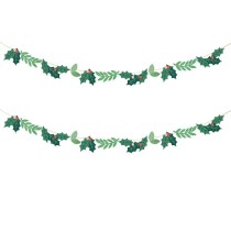 Ghirlanda Decorativa con Vischio Natalizio "Mistletoe" 1.5mt Addobbi Natale e Capodanno