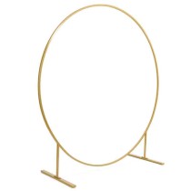 Base con Struttura Cerchio in Metallo Oro 2mt Strutture Per Allestimenti
