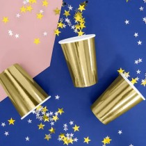 Bicchiere di Carta 220ml Oro Metallizzato "Gold" 6pz Oro "Gold"