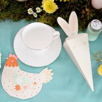 Box Porta Caramelle Coniglio Bianco "Rabbits" 6pz Sacchettini per Caramelle