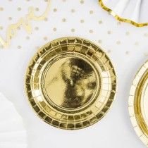 Piatto di Carta 18cm Oro Metallizzato "Gold Metal" 6pz Oro "Gold"
