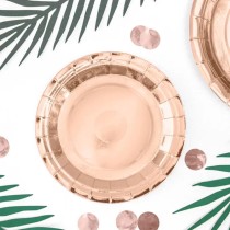 Piatto di Carta 18cm Rose Gold Metallizzato 6pz Rose-Gold