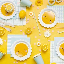 Piatto di Carta 18cm sagomato Sole Margherita "Sun" 6pz Margherita "Sun Daisy"