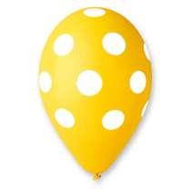 Palloncino in Lattice 12" GS110 Assortito con Pois Bianco 100pz Gemar Pois "Polka Dots"