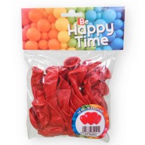 Palloncino in Lattice 10" Cuore Rosso "Red 045" 16pz Gemar Blister "Happy Time"