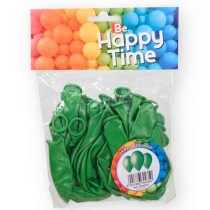 Palloncino in Lattice 10" G90 Verde "Green 012" 25pz Gemar Blister "Happy Time"