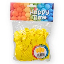 Palloncino in Lattice 10" G90 Giallo "Yellow 002" 25pz Gemar Blister "Happy Time"