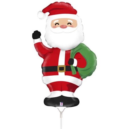 Palloncino in Foil 14" Mini Shape Babbo Natale "Santa" Natale e Capodanno Grabo