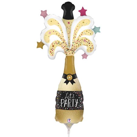 Palloncino in Foil 14" Mini Shape Party Champagne Natale e Capodanno Grabo