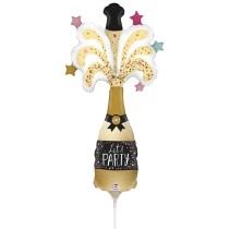 Palloncino in Foil 14" Mini Shape Party Champagne Natale e Capodanno Grabo