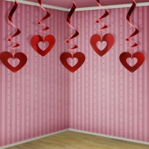 Swirl Spirale Cuore Rosso Bucato 5pz Swirl