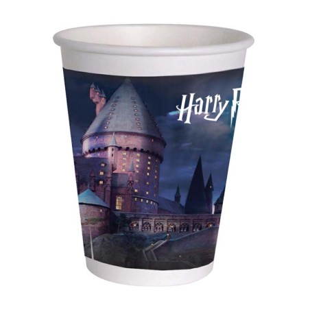 Bicchiere di Carta 255ml di Harry Potter "Hogwarts" 8pz Harry Potter