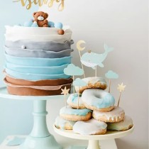 Tovagliolino di Carta 32x20cm sagomato Balena Regina "Sweet Whale" 20pz Balena, Delfino e Narvalo