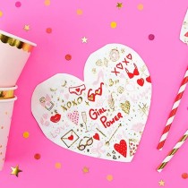 Tovagliolino di Carta 32x30cm Sagomato Cuore Love 20pz Eventi