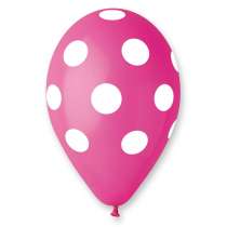 Palloncino in Lattice 12" GS110 Assortito con Pois Bianco 100pz Gemar Pois "Polka Dots"