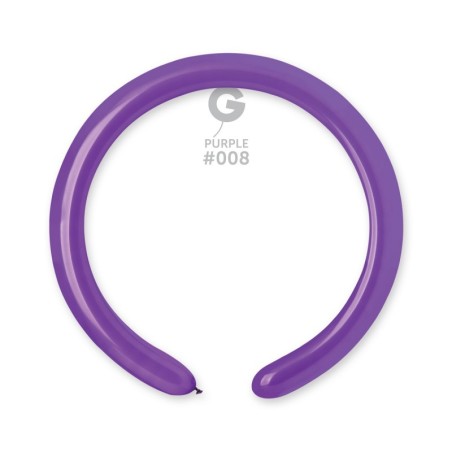 Palloncino in Lattice 2” Modellabile D4 Viola "Purple 008" 100pz Gemar Standard Modellabili 2" D4