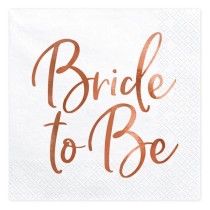 Tovagliolo di Carta 33x33cm per Addio al Nubilato Futura Sposa "Bride To Be" 20pz Addio al Nubilato