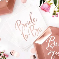 Tovagliolo di Carta 33x33cm per Addio al Nubilato Futura Sposa "Bride To Be" 20pz Addio al Nubilato