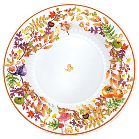Piatto di Carta 27cm Benvenuto Autunno "Hello Fall" 8pz Festa Tema Autunno