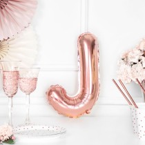 Palloncino in Foil 14" Lettera "J" Rose Gold Lettere Medie Rose Gold 14"/35cm Partydeco