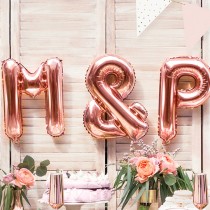 Palloncino in Foil 14" Lettera "P" Rose Gold Lettere Medie Rose Gold 14"/35cm Partydeco
