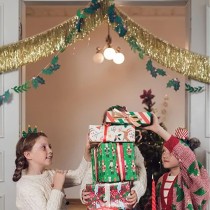 Ghirlanda Decorativa con Vischio Natalizio "Mistletoe" 1.5mt Addobbi Natale e Capodanno