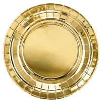 Piatto di Carta 18cm Oro Metallizzato "Gold Metal" 6pz Oro "Gold"